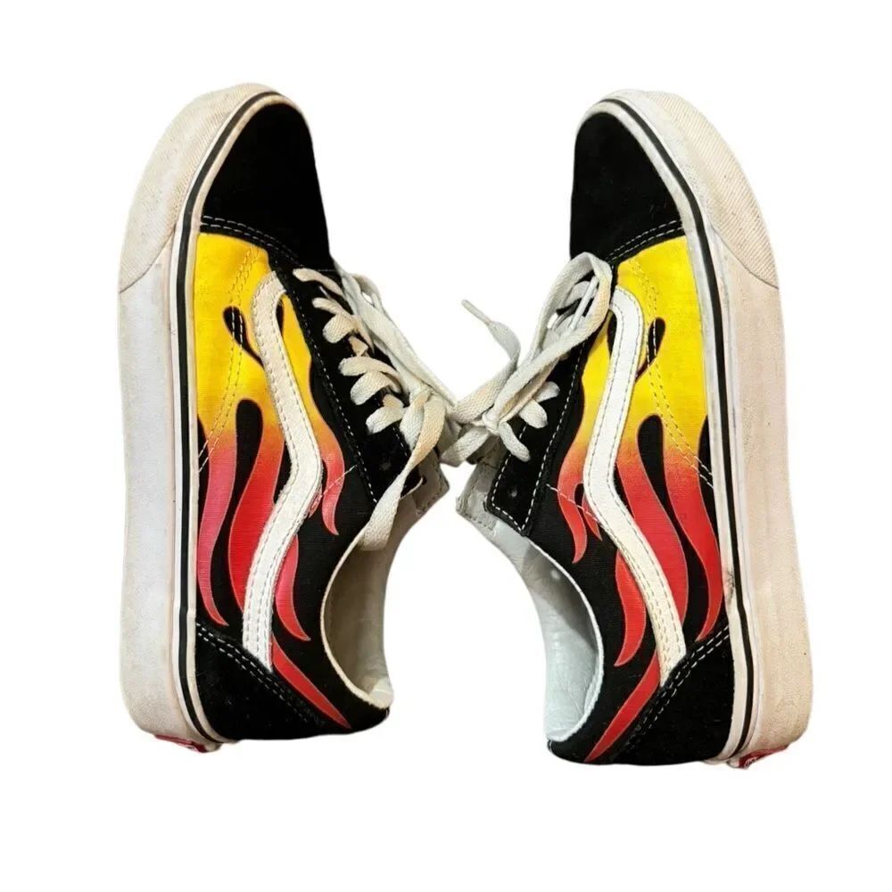 Vans Old Skool Flame Low Top Sneakers - Size 7
